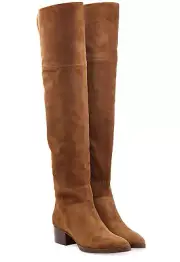 NEW CHLOE Suede Over The Knee Flat Boots (Size 35) - MSRP $1,595.00!