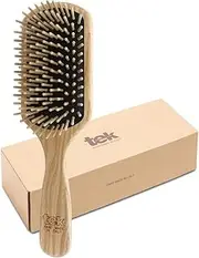 Big Rectangular Paddle Ash Wood Brush - Natural - Tek