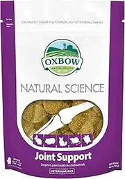 Oxbow Animal Health Natural Science Joint Support, Anti Inflammatory Supplement for Rabbit & Guinea Pig, Oxbow Timothy Hay, Made with Glucosamine, Turmeric, & Yucca, Made in USA, 120g