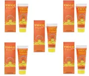 5 PACKS OF 50 GM | VICCO TURMERIC CREAM with Sandalwood Oil | FREE SHIPPING