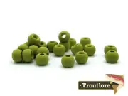 36 PIECES 3.5mm 9/64" OLIVE MATTE TUNGSTEN BEAD HEADS - FIREHOLE STONES NEW