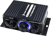 Portable Audio Power Amplifier, Bass Subwoofer 20W+20W 2.0CH DC 12V Speakers Mini Stereo Receiver, Integrated Amp for Home Audio System.