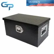 Black 20Inch Aluminum Truck Tool Box for ATV Flatbed Trailer Pickup