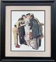 Norman Rockwell "The Interview 1936 " CUSTOM FRAMED ArtPrint Americana Hollywood