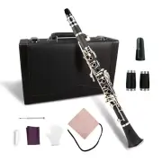 C key Clarinet Ebonite Wood Nickel Plated Key Clarinet reeds Fine case