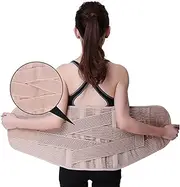 Widen Lower Back Brace Lumbar Support Belt Men Women Waist Back Posture Corrector For Adults Sciatica Scoliosis Herniated Disc Spinal Decompression Pain Relief(Medium)