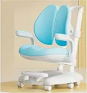 Kids Desk Chair with Wheels Kids Computer Desk Chair Adjustable Height and Depth Kids Study Chair 360° Swivel Chair for Boys and Girls (Color : Blue)