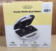 Bella Double Waffle Bowl Maker Makes Double Capacity, Non-Stick Waffle Bowls NIB