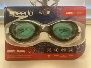 Speedo Boomerang Swim Goggles Adult No Leak Flex Fit New