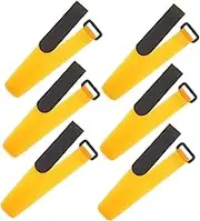 DINHEAROM 6pcs Hook and Loop Tape Cable Tie Strip Soccer Goal Net Fasteners Multi-use Cable Management for Home Office and Workshop Durable Self-Adhesive Design
