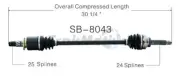 Surtrack Rear Left CV Axle Shaft for 2002-2005 Subaru Impreza WRX (for: Subaru)