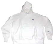 mens Champion white hoodie reverse weave hooded pullover oversize XL NWT