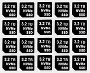 20PCS Capacity Sticker Label for Hard Drive Tray Caddy DXD9H 0DXD9H X7K8W 0X7K8W, Compatible with Dell PowerEdge 16th-14th Gen r740 r640 r440 r340 r750 r650 r550 r760 r660 r6625, 3.2TB, NVME, SSD