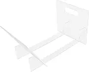 Zerodeko Vinyl Record Display Rack Acrylic Holder for Vinyl Records and Photo Albums Detachable Tabletop Stand Organizer for Home and Office Decor Stylish and Stable