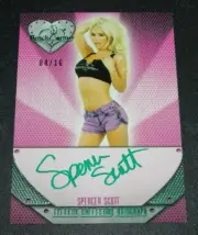 2014 Benchwarmer SPENCER SCOTT Eclectic #33 Green Foil Auto/20 PLAYBOY Playmate