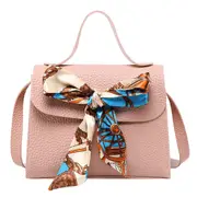 2 Pcs Fashion Lady Shoulders Small Bag Cover Buckle Pu Letter Purse Mobile Messenger Bag for women