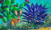 Southwest Tile Mural Susan Libby Landscape Art Ceramic Backsplash SLA104