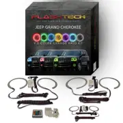 RGB LED Halo kit IR Remote for 05-10 Jeep Grand Cherokee Headlight & Fog Lights (for: Jeep)