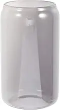 FIXOSHEE Can Shaped Glass Mug Drinking Cup for Beverages Coffee and Cold Drinks Heat Resistant Design for Office Home Use
