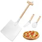 Pizza Peel Aluminum Oxide Metal Pizza Spatula12 Inch Pizza Paddle with Detachab