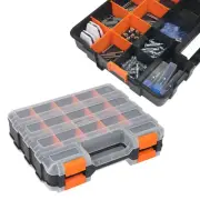 2pcs Double Side Tool Organizer 12.6"x10.6"x3.1" 30-Compartment Tool Storage Box