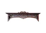 Dollhouse Miniature 1:12 single window Walnut cornice - Artist Made Furniture