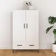 Generic Highboard High Gloss White 70x31x115 cm Engineered Wood,812543