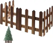 Outanaya Gardening Fence Garden Fence Border Mini Fence Decoration for Christmas Garden Decoration Fence for Holiday DIY Flowerbeds Fence Outdoor Picket Fence Fencing for Garden Pool Wood