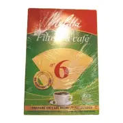 Melitta #6 ☕ (Pack x3) Natural Brown Coffee Filters 40 Count -120 Total Filters