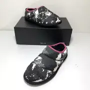 Sorel Go Bodega Run Slippers Faux Fur Slip On Quarry Black Size 7 NEW