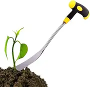 Weeder Puller Tool, Metal Grass Pulling Tool with Handle, Uprooting Weeding Rake Heavy Duty Artifact Garden Trowel for Outdoor Backyard Planting