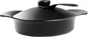 Sori Yanagi Nanbu Ironware Shallow Iron Pot Combining Simple Design and High Practicality, Made in Japan, Iron Lid and Handle Included, Induction Compatible