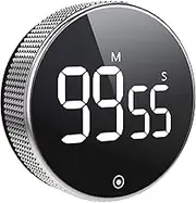 Digital Kitchen Timer, Large LED Magnetic Countdown timers with Constant Bright Function for Classroom, 3 Level Volume Silent Egg Timer for Kids Elderly