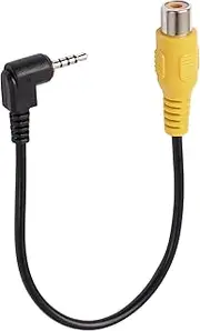 uxcell 2.5mm to RCA Cable, 2.5mm AV-in Stereo Male to RCA Female Jack Video Audio Adapter Cable, 8 Inch