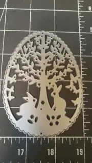 Universal Die Cut Tool Thin Metal Emboss XL Easter egg Card Bunny tree of life
