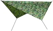 NUZAMAS 230x210cm Waterproof Rain Fly Tent Camping Tarp Cover Sunshade Cloth Picnic Mat Footprint Hammock Shelter for Outdoor Hiking Picnic Beach