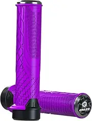 simhoa Lock-on Bicycle Handlebar Grips, 1 Pair Aluminium Screw Bike Handlebar Grips Bicycle Handlebar Lock on Locking Aluminum Grips MTB MXB Bike Cycle - Purple