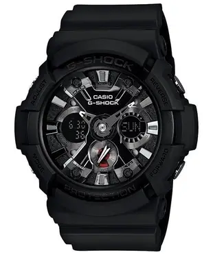 附台灣卡西歐保卡才是公司貨【時間光廊】CASIO 卡西歐 G-SHOCK 金屬機械面 GA-201-1A 防水 抗震