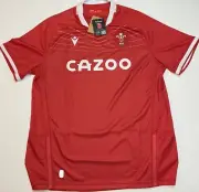 Wales WRU Red Home Cazoo Rugby Union Jersey Shirt Macron 3XL