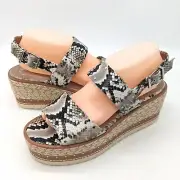 Vince Camuto Platform Wedge Sandals - Marsa, Taupe N. Snake, Size 12 M - NIB