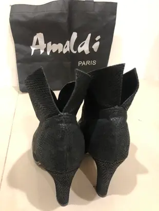 amaldi amiliana 手工真皮 高跟 踝靴 23