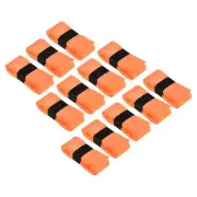 12Pcs Tennis Racket Grip Tape PU 43.3" Stretchy Non-Slip Absorb Sweat Orange