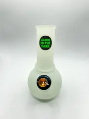 Glow in Dark Glass Smoking Pipe with Water Pourer, Cone Piece & Stem Included
