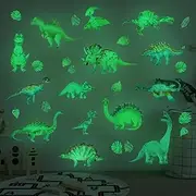 Dinosaur Wall Stickers Glow in The Dark Stickers for Dinosaur Wall Decals Home Bedroom Green Light One Size
