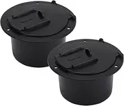 RV Power Cord Hatch, Round Heavy Duty ABS Cover, Weatherproof Flexible Backing for Electrical, Easy Install, 2 Sets Included