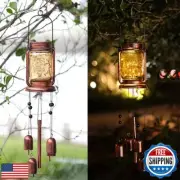 ZYLiWoo-Solar Wind Chime, Mason jar Chime Light,Hanging Chimes, Memorial Chim