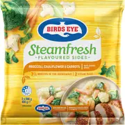 Birds Eye Steam Fresh In Cheese Sauce Broccoli, Cauliflower & Carrot 400g