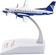 Pre-Built Model Aircraft 9CM 1/200 Scale Alloy Replica Airplane for Paulette Aviation Saab 340 VQ-BGC Highly Detailed Finished Aircraft Model Miniature Airplane Model