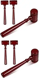SAFIGLE 2sets Wooden Judge Gavel Prop Mini Judge Toy Hammer Boys and Girls Legal Roleplay Handmade Present 3pcs*2