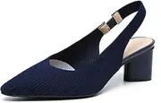 [Generic] Women Pumps Comfort Slingback Heels with Arch Support, Cute Kitten Heels with Ankle Strap for Womens, Office Casual Fashion Slippers